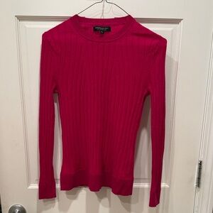 Banana Republic Vibrant Pink Ribbed Sweater